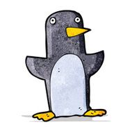 funny cartoon penguin N12