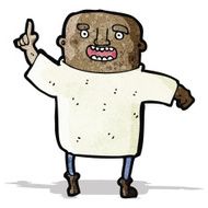 cartoon bald man with idea N2
