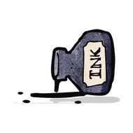 ink bottle cartoon