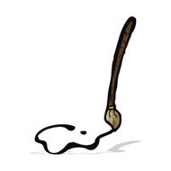 cartoon calligraphy brush