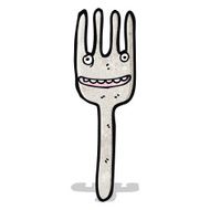 fork cartoon character