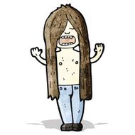 long haired hippie cartoon N2