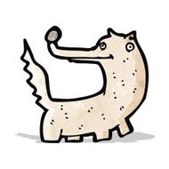 cartoon friendly wolf