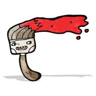 Messy Paint Brush Cartoon Character N2