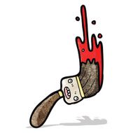 Messy Paint Brush Cartoon Character N3