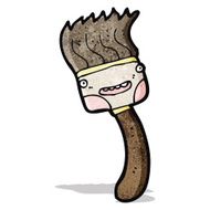 paint brush cartoon character