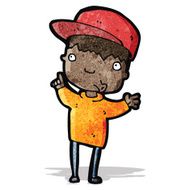 cartoon boy with idea N18