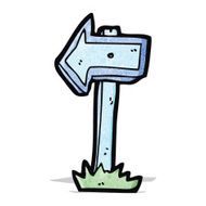 cartoon sign post arrow N3