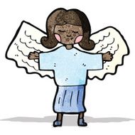 cartoon angel woman