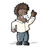 cartoon obnoxious man