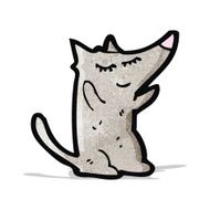 cartoon little wolf N9
