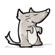 cartoon little wolf N11