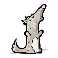 cartoon little wolf N13