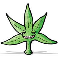 Cartoon Marijuana Leaf N4