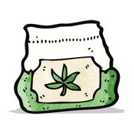 cartoon bag of weed