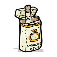 cartoon packet of cigarettes