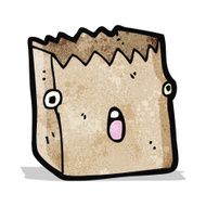 paper bag cartoon character N3