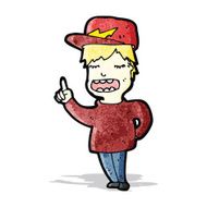 cartoon boy asking question N6