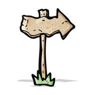 Cartoon Sign Post N10