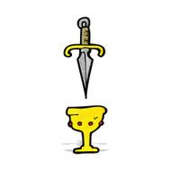 cup and dagger cartoon