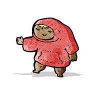 cartoon boy in hooded sweatshirt N8