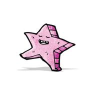 pink star cartoon character