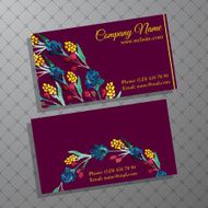 Elegant business card with bouquet of flowers N2