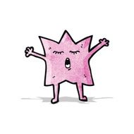 pink star cartoon character N7