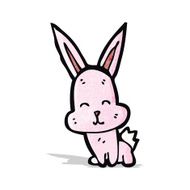 cartoon little pink rabbit
