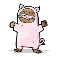 cartoon pig costume N3