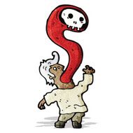 cartoon man possessed by demon
