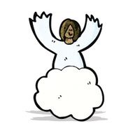 cartoon angel in heaven