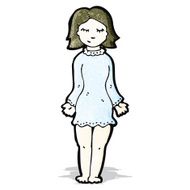 cartoon woman in night dress