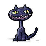 cartoon black cat N4