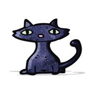 cartoon black cat N5
