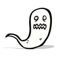 cartoon spooky ghost N34