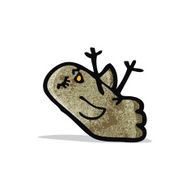 cartoon dead bird