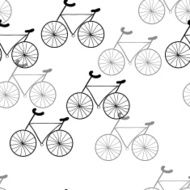 Bicycle repeat sport pattern On white background