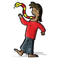 cartoon man telling lies