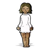 cartoon woman in night clothes N3