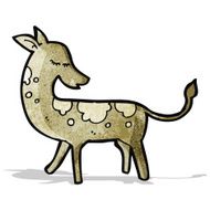 pretty cartoon deer
