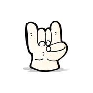 cartoon devil rock symbol