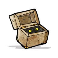 spooky monster in box cartoon N3