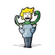 cartoon snake strangling man