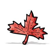 cartoon red leaf