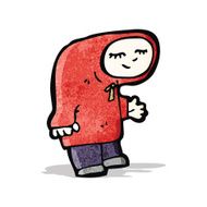 cartoon boy in hooded sweatshirt N9