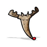 cartoon red nosed reindeer N2