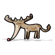 cartoon red nosed reindeer N3