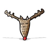 cartoon red nosed reindeer N4