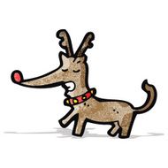 cartoon red nosed reindeer N5